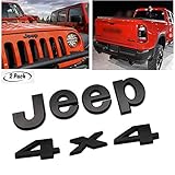 Luckily Metal for Jeep Logo Emblem+4X4 Emblem Car Sticker for all Jeep and SUKï¼ˆBlackï¼‰
