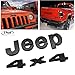 Luckily Metal for Jeep Logo Emblem+4X4 Emblem Car Sticker for all Jeep and SUK（Black）