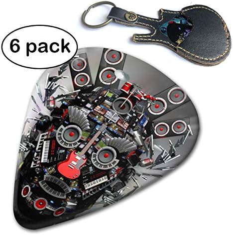 Sushi Bar Octopus 351 Shape Classic Picks (6 Pack) For Electric Guitar, Acoustic Guitar, Mandolin And Bass