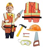 GradPlaza Construction Worker Costume Children Role Play Set