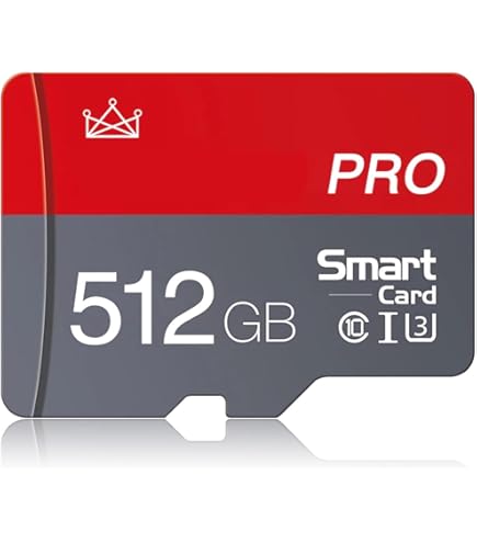 Carte Micro SD 512GB | Classe 10 | Haute Vitesse Jusqu'à 80 MB/s | Avec Adaptateur SD