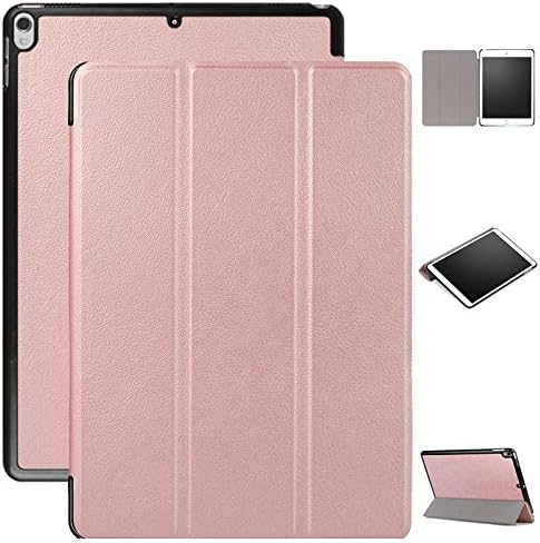 For iPad Pro 10.5" Case, WXZipo Premium Slim Book Style Smart Cover with Stand and Auto Wake/Sleep Case for iPad Pro 10.5 [Model: A1701 ,A1709] Tablet - Rose gold