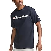 Champion Mens T-Shirt, Cotton Midweight Men
s Crewneck Tee, T-Shirt for Men, Script (Reg. Or Big
Tall) T-Shirt