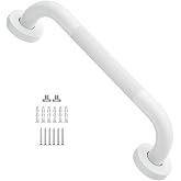 12 Inch Anti Slip Shower Grab Bar Oil Rubbed White, Munzong Bathroom Grab Bar, Knurled Bathroom Balance Bar,Safety Hand Rail Support Handicap Elderly Injury Senior Assist Bath Handle