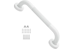 12 Inch Anti Slip Shower Grab Bar Oil Rubbed White, Munzong Bathroom Grab Bar, Knurled Bathroom Balance Bar,Safety Hand Rail Support Handicap Elderly Injury Senior Assist Bath Handle