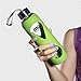 18oz Glass Water Bottle MIUCOLOR - Anti-Slip Silicone Sleeve with Eco-Friendly Shatter Resistant Borosilicate Glass Bottle, BPA, PVC, Plastic and Lead Free, Shamrock