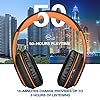 Wireless-Headphones-Over-Ear-WorWoder-50-Hrs-Playtime-Bluetooth-Headphones-Foldable-Hi-Fi-Stereo-Soft-Earmuffs-Light-Weight-Built-in-HD-Mic--Wired-Mode-for-Cellphone-PC-TV-Black-Orange WorWoder Wireless Headphones Over Ear, 80 Hours Playtime Bluetooth Headphones, Hi-Fi Stereo Sound with Microphone…