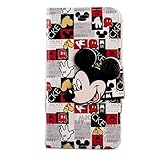 Minnie Mouse iphone 6s Plus Case,iphone 6 Plus Mickey Mouse Wallet Case,MODEFAN Folio Leather Stand [Wallet] Shell Cover with Card Holder for Apple iPhone 6 Plus/6S Plus (5.5 inch)- Pattern 08