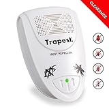 Indoor Ultrasonic Pest Repeller by Trapest - Natural Indoor Pest Control Repels Rodents and Insects - Plug In, No Maintenance