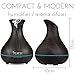 Purest Naturals 300ml Wood Grain Essential Oil Diffuser Humidifier - Upgraded Model -Choose from Our VARIATY of Colors (Black)