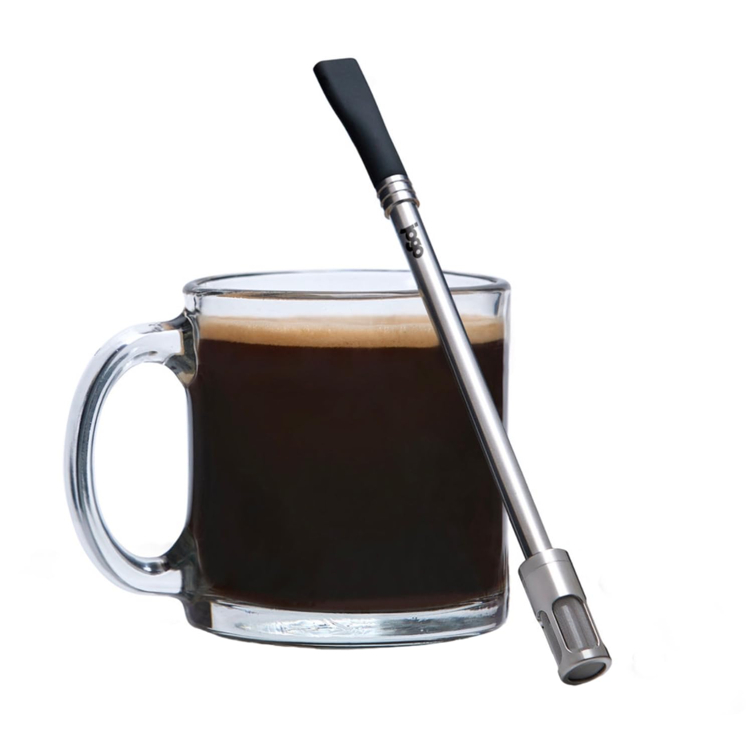 JoGo - Portable Coffee and Tea Brewing Straw - Reusable Coffee Maker Made of Stainless Steel with Single Serve Strainer - Filter Function for Hot and Cold Brew - Ideal for Coffee and Loose Leaf Teas