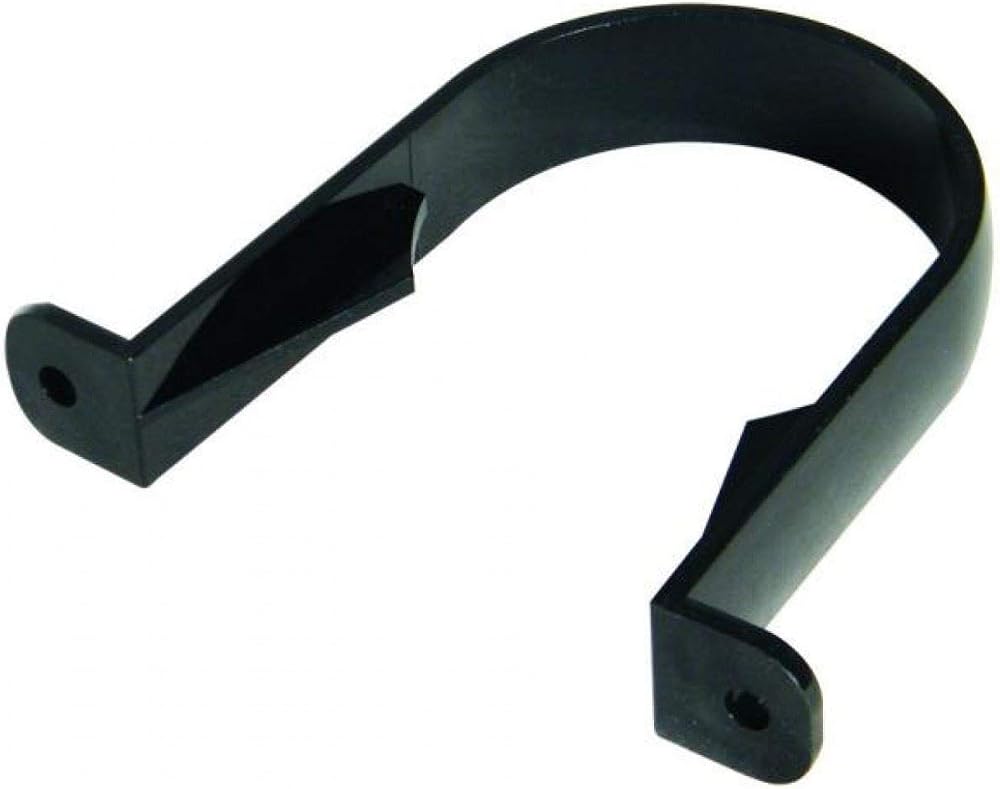 FloPlast 68mm Round Gutter Pipe Clip Black Pack of 5