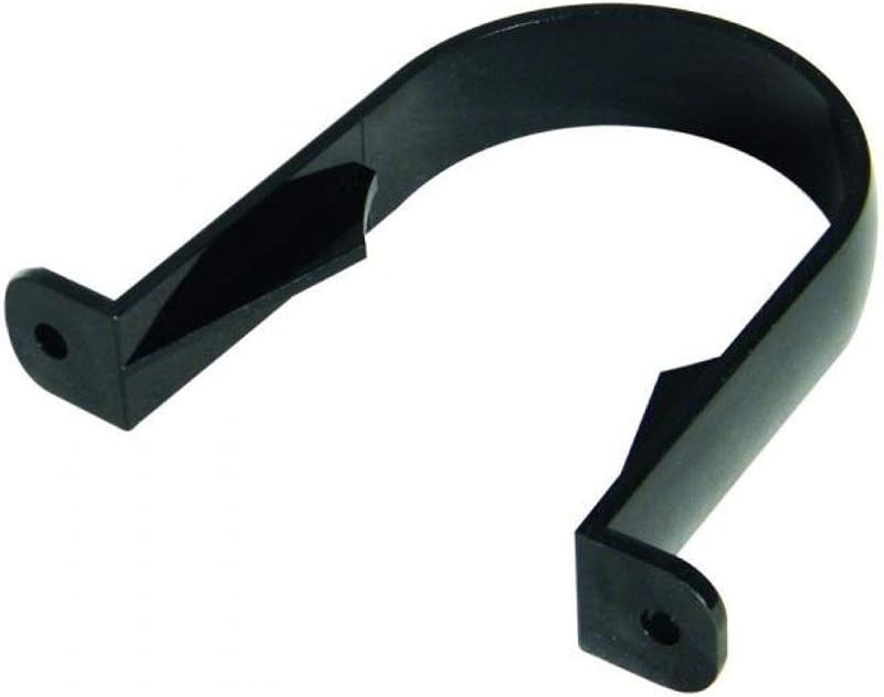 FloPlast 68mm Round Gutter Pipe Clip Black Pack of 5
