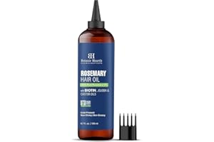 Botanic Hearth 100% Pure Rosemary Oil for Hair Growth (6.7 fl oz)| Infused with Biotin, Jojoba & Castor Oil | Hair Oil Repairs Dry Damaged Hair, Strengthening, Healthier Hair- Hair Tonic