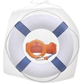 20Inch Throwable Life Preserver Ring with 98.4FT Floating Rescue Rope - Emergency Flotation Device for Boating, Pool, Lake &amp; Beach - Swim Foam Buoy with Perimeter Line Kit