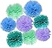 Qian's Party Mermaid Birthday Decorations Under the Sea Party Supplies/Wonderland Frozen Party Decorations/Teal Purple First Birthday Decorations Baby Shower Decorations Purple Mermaid Party