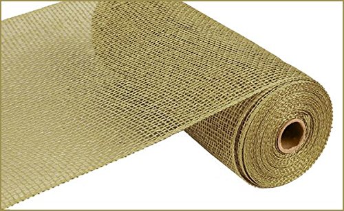 Poly Burlap Deco Mesh, 10" x 10 Yards (Moss Green)