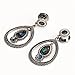 KUBOOZ Fashion Opal Dangle Alloy Pendant Ear Piercings Jewelry Stainless Steel Ear Plugs Tunnels Gauges