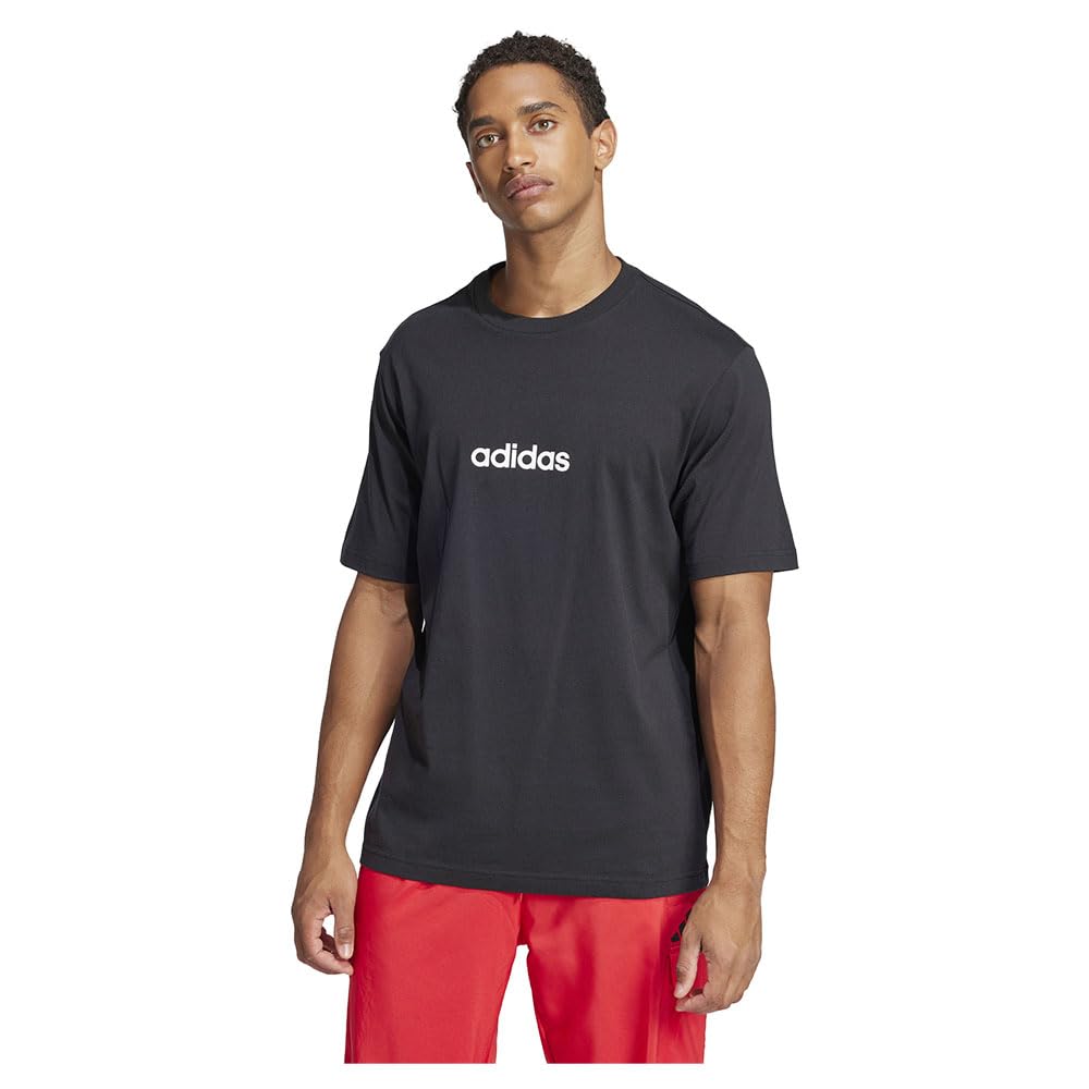 adidas Men's Essentials Linear Single Jersey Tee