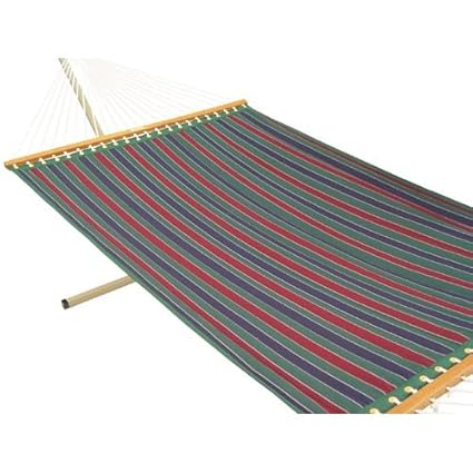 Oak N Oak 55 Wide Quilted Fabric hammock - Tricolor stripe