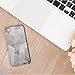 LUMARKE Wallet Case Compatible with iPhone 7, Cute Grey Pink Marble Slim-Fit TPU Clear Bumper Flexible Rubber Silicone Rugged Cover Case 4.7 inch