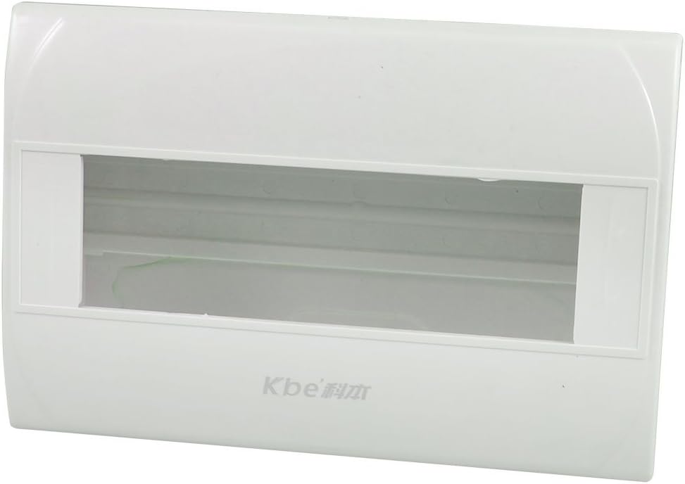 IIVVERR 8-10 Way Rectangular White Hard Plastic Electrical Distribution Box (Caja de distribución eléctrica de plástico duro blanco rectangular de 8-10 vías
