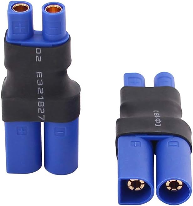 OliRC 2pcs Male EC5 to Female EC3 Connector Adapter(C107-2), Blue, Small - Image 4