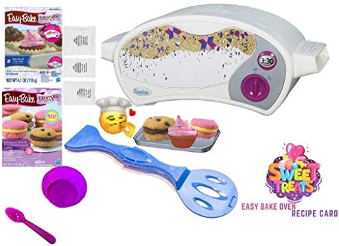 Easy Bake Ultimate Oven Baking Star Edition + 2 Oven Refill Mixes + 2 Sweet Treats Tasty Oven Recipes + Mixing Bowl AND Spoon (5 Total Items)