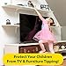 SaferKids Anti-Tip Safety Straps Kit - TV And Furniture Wall Anchor | Baby-Proof and Earthquake-Proof From Tipping | All Mounting Hardware Included | Free Corner Protection Guards (2 Pack)