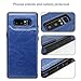 MMHUO Galaxy Note 8 Wallet Case, Premium PU Leather Galaxy Note 8 Case with Credit Card Holder Double Magnetic Buttons Flip Shockproof Protective Cover Samsung Galaxy Note 8 - Blue