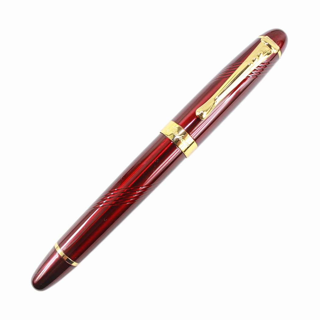 Gullor 450 Rollerball Pen with Golden Ring - Red