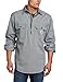 Carhartt Men's Hickory Stripe Shirt Denim Quarter Zip