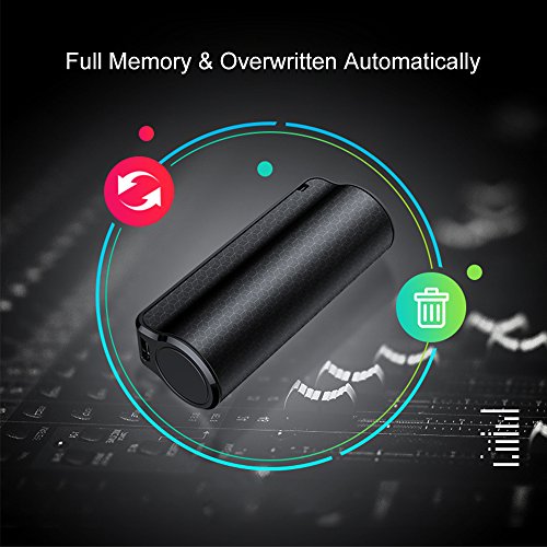 ElementDigital Voice Recorder Digital Audio Recorder 8GB Voice Activated with Mp3 Player One Button Recording & Save Non-Stop 1000h Recording Perfect for Monitor Speech Portable Concealed (8GB)