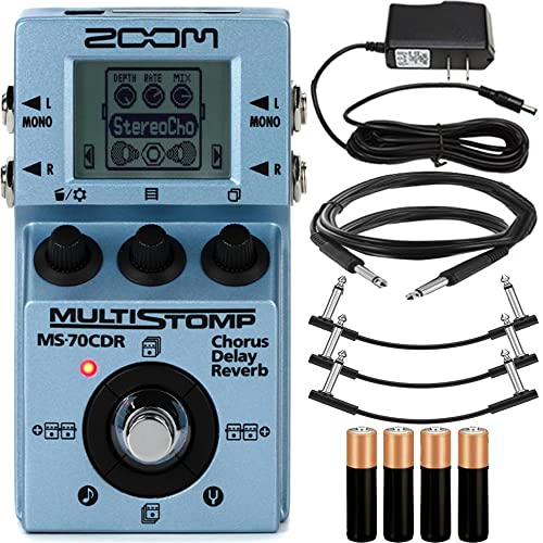Zoom MS-70CDR Multi Stomp Guitar Effect Pedal + Pig