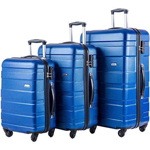 Merax Afuture 3 Piece Set Lightweight Luggage Spinner Suitcase (Blue) Merax Afuture 3 Piece Set Lightweight Luggage Spinner Suitcase (Blue)