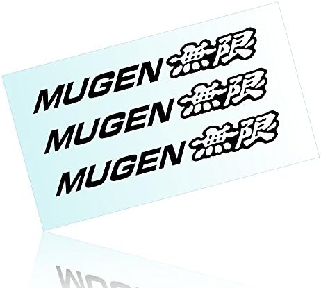Vinstickers - MUGEN stickers - BEST for car, trucks, laptops and home - black vinyl 3pcs in set - Color Your Life