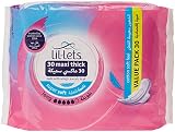 Lil-Lets Maxi Thick Pads with Wings Long Absorbency Unscented 30 view 2