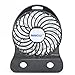 innobay 3-inch Mini Handy Portable Rechargeable Fan Operated by 18650 Lithium Battery, 3 Speeds, 1 Led Night Light, Perfect Size to Put in Hand Bag and Pocket (Black)