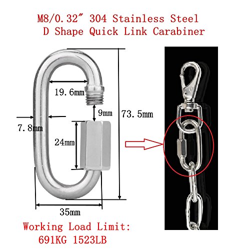 2 Anndason+M8+Stainless+C1arabiner+1523LB