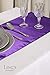 Ling's moment 12 x 108 Inch Satin Purple Table Runner, Pack of 1, For Wedding Banquet Decorations, Bridal Shower, Christmas, Birthday, Graduation, Prom, Party Table Decor