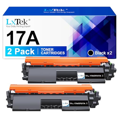 LxTek Compatible for HP 17A CF217A Toner Cartridge for HP Laserjet Pro M102A M102W, Laserjet Pro MFP M130a M130nw M130fn M130fw (Black, 2-Pack with Chip)