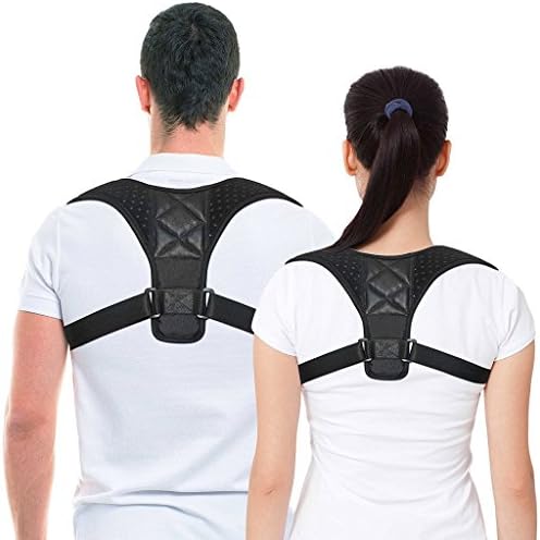 KLOSHANE Women Posture Corrector Spinal Support - Back Brace Physical Therapy Posture for Men -, Shoulder, and Neck Pain Relief Posture Trainer (Black, Large)