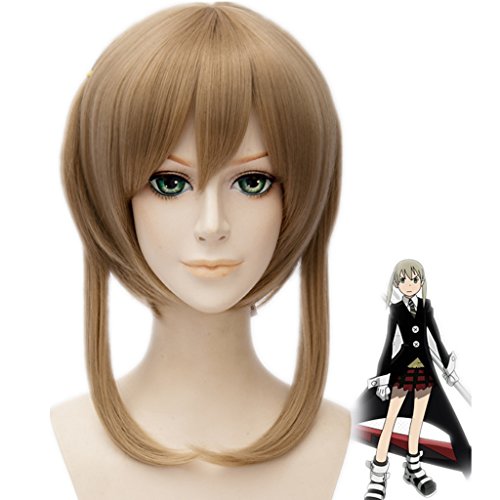 MSHUI Soul Eater Manga MAKA ALBARN Costume Cosplay Wig Flaxen Hair
