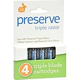 Preserve Triple Razor Refills - 4 PK,(Preserve)