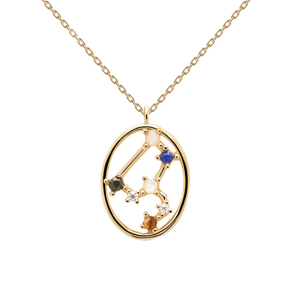 P D PAOLA - Leo Necklace - 925 Sterling Silver 18k Gold Plated - Jewellery for Women