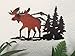 Cabin Ironworks Moose Decor and Bear Decor Metal Wall Art Set (2 Pieces Included - 1 Bear and 1 Moose) - Lake House Cabin Decoration