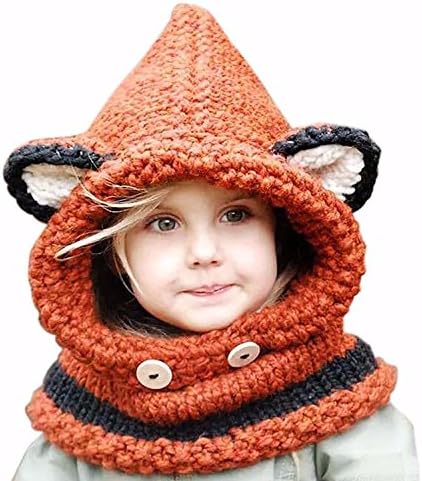 2016 Korean VersiOn Of The Fall And Winter Warm Hat Neck Scarves Wool Knit Cap Cute Baby Girl Child Hood Hooded Scarf Beanie Hat