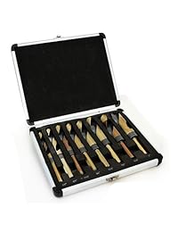 xtremepowerus 8pc Juego de brocas de cobalto de plata y Deming de HSS con caja de metal