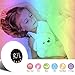 Alarm Clock Lamp,GLIME Wake up Light Remote Control Sunrise Simulation Digital Alarm Clock /FM Radio/ Night Light/Date/Temperature Colorful Illumination DC 5V Tap/Remote Control Kids Night Light