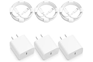 TNDAJI USB C Charger iPhone Charger Fast Charging 3Pack 20W Type C Wall Charger Block with 6FT Long USB C Charger Cable Compatible for iPhone 14Pro/13 Pro/12/12 Pro Max/11/XS Max/XS/XR/X/8